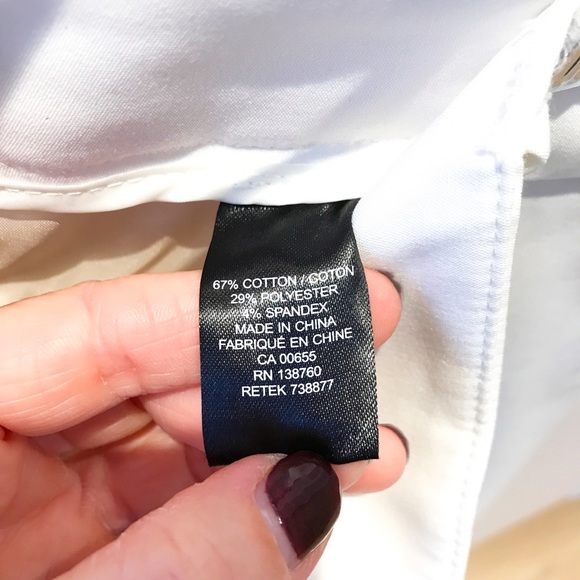 Winter White dress pant with silver pocket trim - Picture 6 of 8